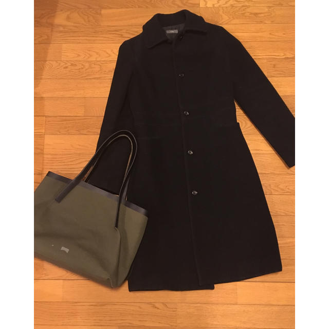 IENA(イエナ)のIENA ☆ 黒ロングコート レディースのジャケット/アウター(ロングコート)の商品写真