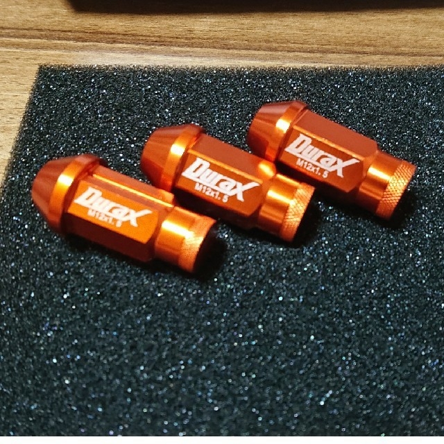 ロックナット(オレンジ) 盗難防止 M12 P1.5 非貫通 袋ナット
