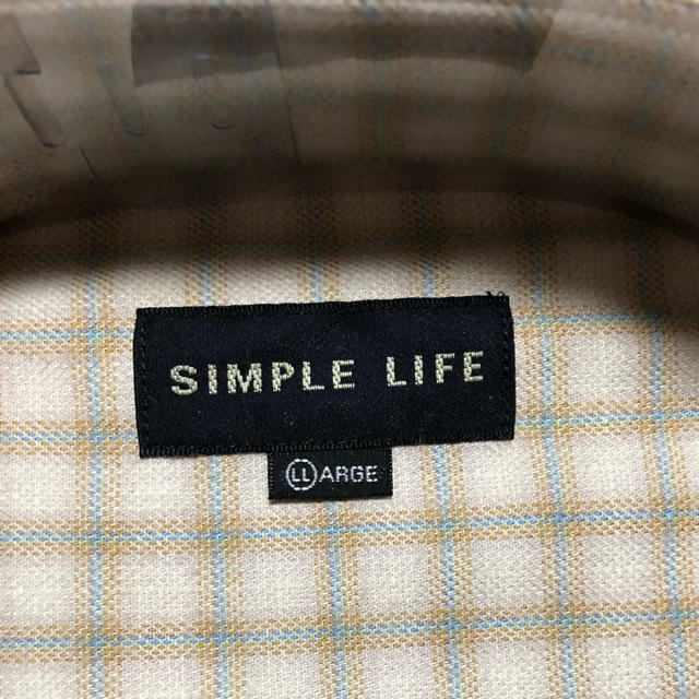 SIMPLE LIFE(シンプルライフ)のシンプルライフ メンズシャツ チェック 長袖 LLサイズ メンズのトップス(シャツ)の商品写真