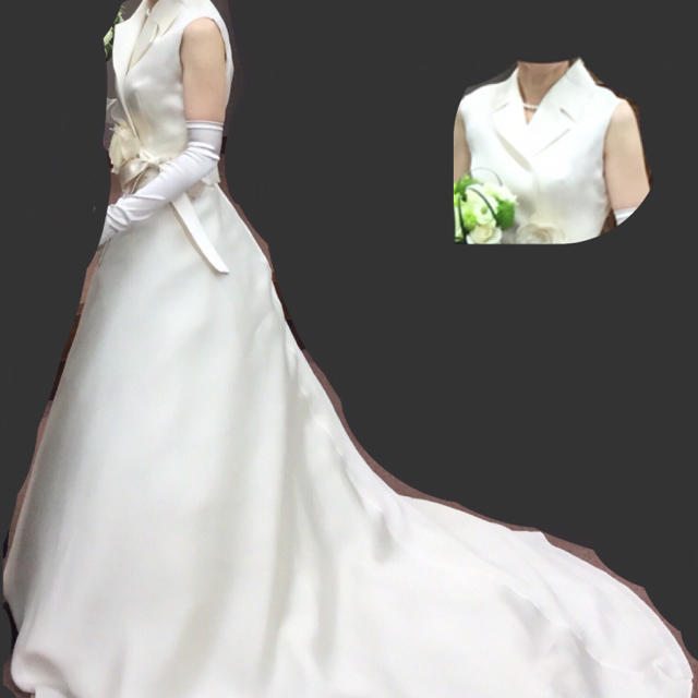 イタリア製ウェディングドレス・セパレートタイプ・9T レディースのフォーマル/ドレス(ウェディングドレス)の商品写真