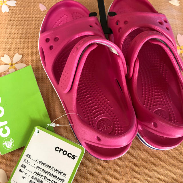 crocs(クロックス) crocband II sandal PS キッズ/ベビー/マタニティのキッズ靴/シューズ(15cm~)(サンダル)の商品写真