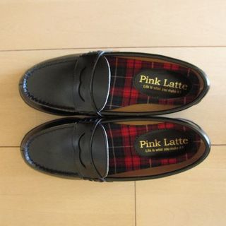 ピンクラテ(PINK-latte)のピンクラテ　Pink Latte　ローファー　黒　L(ローファー)