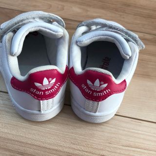 アディダス(adidas)のadidas stan smith/ピンク/美品/12cm(スニーカー)