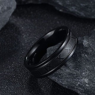 ⏹️★人気商品★⏹️黒色ステンレスリング(リング(指輪))
