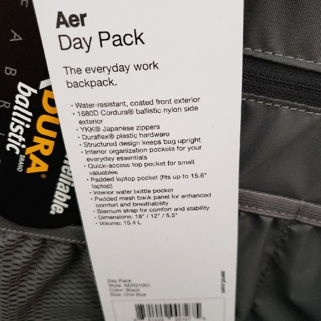 AER Day Pack 新品　未使用  メンズのバッグ(バッグパック/リュック)の商品写真