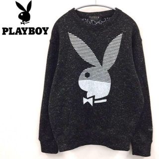 プレイボーイ(PLAYBOY)の【がーがとらっく様専用】プレイボーイ 裏起毛 ニット風 スウェット デカロゴ(スウェット)