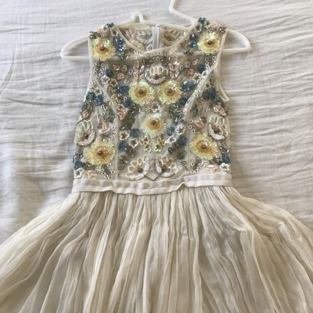 数量は多】 Anthropologie ビーズ刺繍ドレス BHLDN - ウェディング
