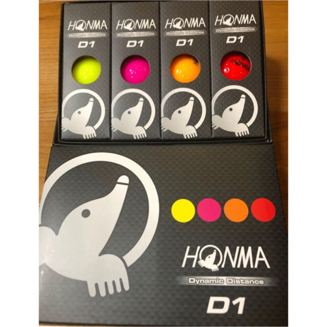 本間ゴルフ(ホンマゴルフ)の新品 未使用 HONMA ゴルフボール D1 マルチカラー 2ダース スポーツ/アウトドアのゴルフ(その他)の商品写真