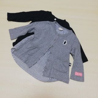 ムジルシリョウヒン(MUJI (無印良品))の二点セット ミキハウス picnic 無印(Tシャツ/カットソー)