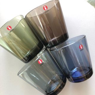 イッタラ(iittala)の新品☆ イッタラ カルティオ サンド モスグリーン レイン グレー(グラス/カップ)