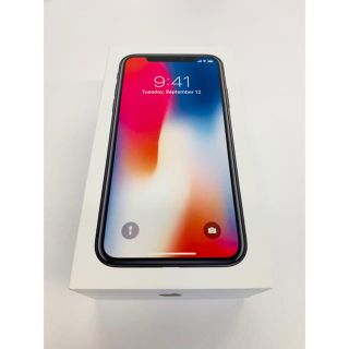 アイフォーン(iPhone)のiPhoneX 256GB スペースグレー SIMフリー(スマートフォン本体)