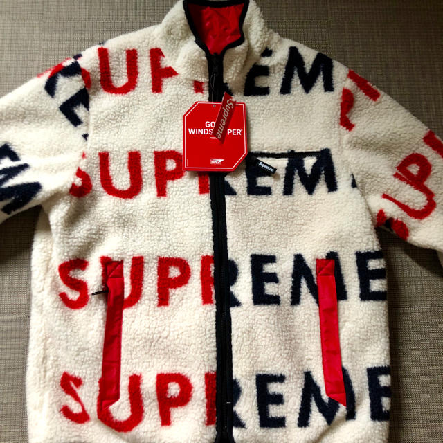 何でも揃う Reversible Supreme - Supreme Logo Jacket Fleece
