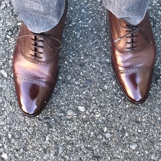 クロケットアンドジョーンズ(Crockett&Jones)のトレーディングポスト  ヒールと靴紐新品 26.5cm ダークブラウン(ドレス/ビジネス)