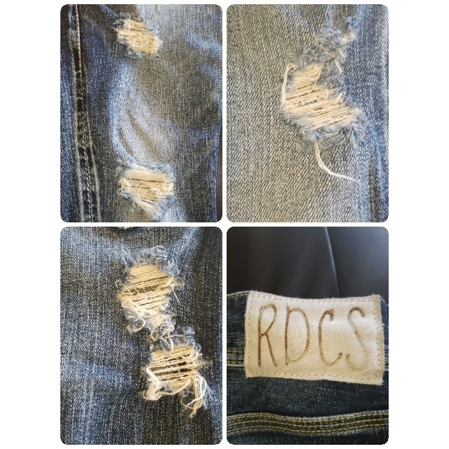 RODEO CROWNS(ロデオクラウンズ)のVINTAGE NO5 クラッシュ スリム ストレート２５インチ レディースのパンツ(デニム/ジーンズ)の商品写真