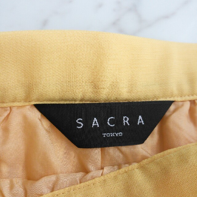 SACRA - SACRA プリーツスカート イエローの通販 by haaa's shop｜サクラならラクマ