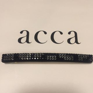 アッカ(acca)の美品☆アッカ☆ブリジット ロングバレッタ☆ブラック×シルバー(バレッタ/ヘアクリップ)