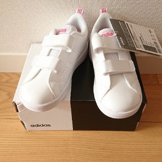 アディダス(adidas)のミーヤ様専用  ☆アディダス  VALCLEAN2  白×ピンク  16cm(スニーカー)