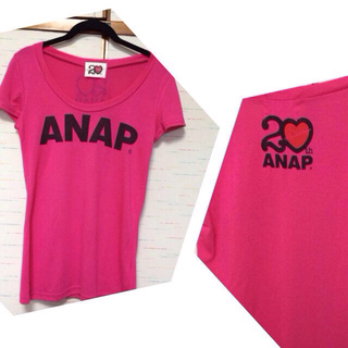 アナップ(ANAP)のANAP ピンクロゴTシャツ(Tシャツ(半袖/袖なし))