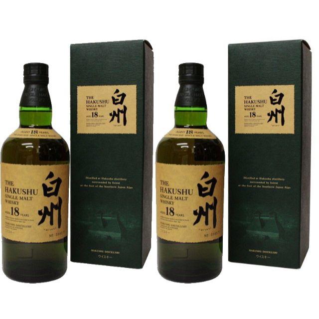 人気定番 サントリー - サントリー 白州18年×2本セット(箱あり
