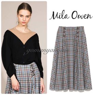 ミラオーウェン(Mila Owen)のようかんちゃん様Mila owen チェックフレアスカート(ロングスカート)