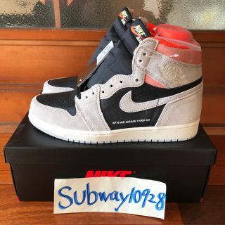 ナイキ(NIKE)の送料無料 NIKE AIR JORDAN1 HI OG 27.5 GREY(スニーカー)