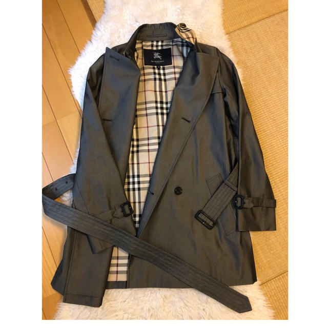 BURBERRY(バーバリー)の超美品本物バーバリーBurberry上質コットンステンカラーコート♫ レディースのジャケット/アウター(その他)の商品写真