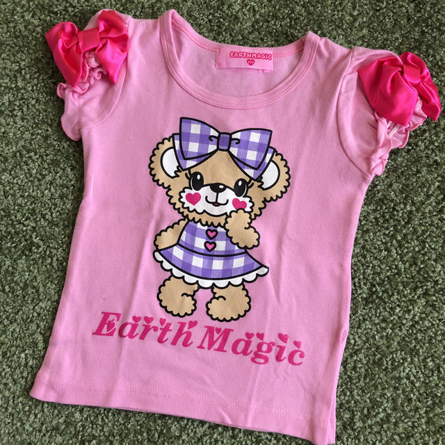 EARTHMAGIC(アースマジック)のギンガムマフィー  Tシャツ キッズ/ベビー/マタニティのキッズ服女の子用(90cm~)(Tシャツ/カットソー)の商品写真