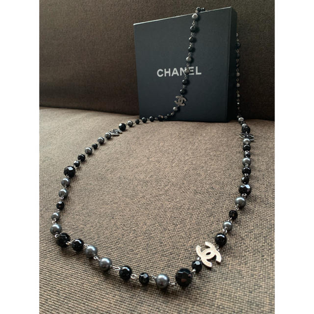 あす楽対応】 CHANEL - シャネル☆ロングネックレス☆ブラック