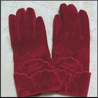 フランシュリッペ(franche lippee)のフランシュリッペ 手袋 スエード 赤 新品(手袋)