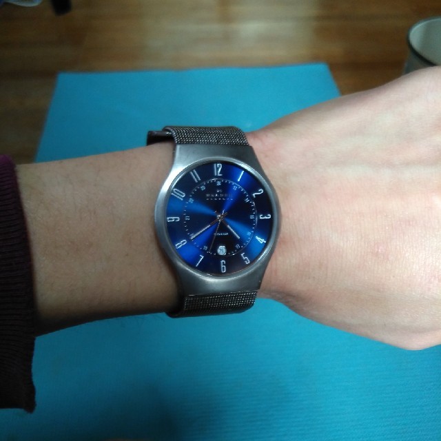 SKAGEN(スカーゲン)の腕時計　スカーゲン　ブルー　クォーツ メンズの時計(腕時計(アナログ))の商品写真
