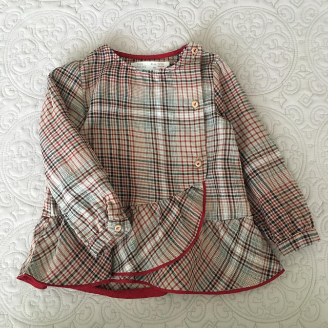 ZARA KIDS(ザラキッズ)のzara チェック ブラウス  80 キッズ/ベビー/マタニティのベビー服(~85cm)(シャツ/カットソー)の商品写真