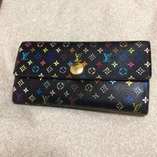 ルイヴィトン(LOUIS VUITTON)の正規品★ルイヴィトン LV LOUIS VUITTON マルチカラーピンク長財布(財布)