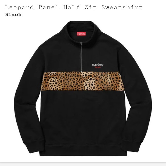 新品18AW
Leopard Panel Half Zip Sweatshirt