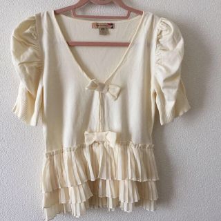 フォーエバートゥエンティーワン(FOREVER 21)のみみ☆様専用 シフォンフリルリボン付き(カーディガン)