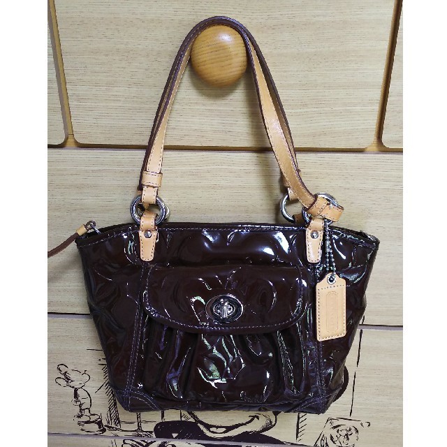 COACH(コーチ)の※ゆう様専用です！！COACH コーチ エナメル2wayショルダーバッグ♪ レディースのバッグ(ショルダーバッグ)の商品写真