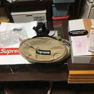 シュプリーム(Supreme)のシュプリーム ウエストバッグ  18ss ベージュ 付属品完備 ノベルティ(ウエストポーチ)