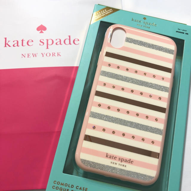 エルメス iphone7 カバー シリコン | kate spade new york - 高級ケイトスペード iPhone XR ケース ピンク ストライプ アイフォーンの通販 by なつみ's shop｜ケイトスペードニューヨークならラクマ