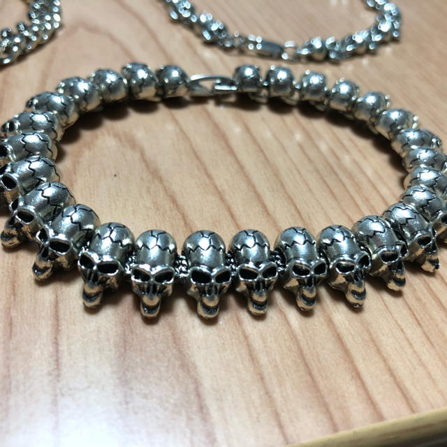 Pitt様専用 スカル ブレスレット セット メンズのアクセサリー(ブレスレット)の商品写真