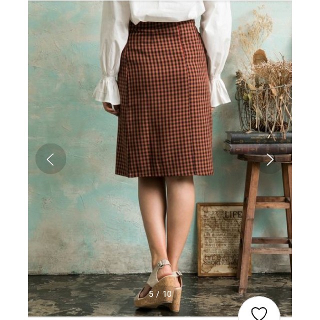  ねね 同梱割引可能♪様専用 チェックラップ風スカート レディースのスカート(ひざ丈スカート)の商品写真