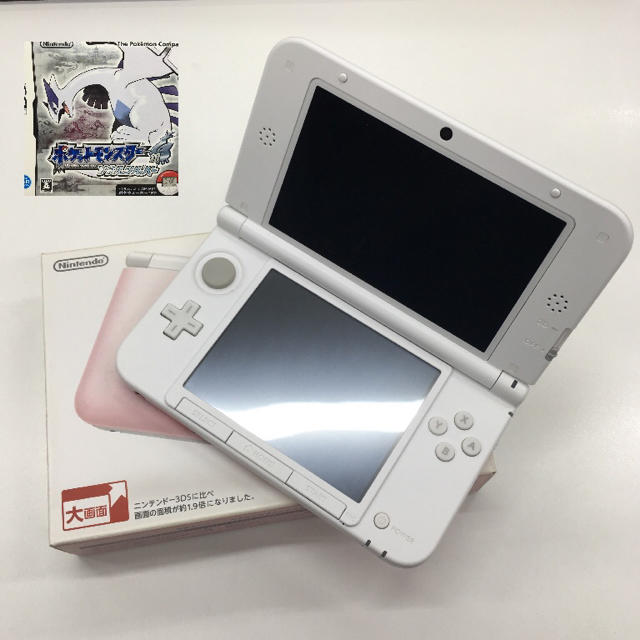 ニンテンドー3DS(ニンテンドー3DS)の3DSLL  ピンクホワイト エンタメ/ホビーのゲームソフト/ゲーム機本体(携帯用ゲーム機本体)の商品写真