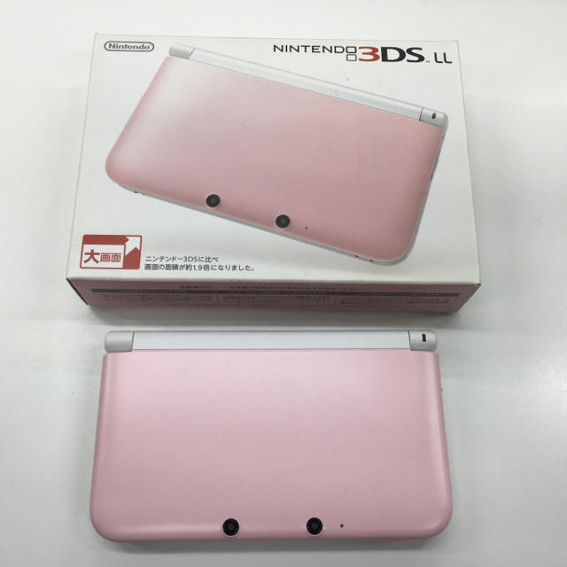 ニンテンドー3DS(ニンテンドー3DS)の3DSLL  ピンクホワイト エンタメ/ホビーのゲームソフト/ゲーム機本体(携帯用ゲーム機本体)の商品写真