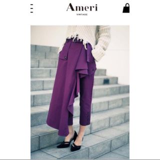 アメリヴィンテージ(Ameri VINTAGE)の【新品タグ付き】Ameri VINTAGE フレア ラッフル チノパンツ(チノパン)