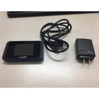 ソフトバンク(Softbank)のポケットWiFi 501HW ネイビー(PC周辺機器)