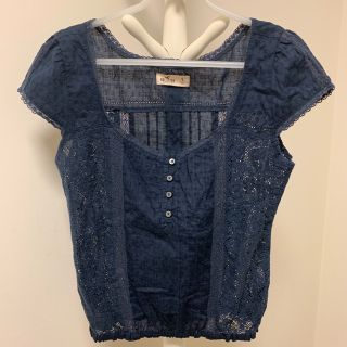 ホリスター(Hollister)の【値下げしました】Hollister 半袖 ブラウス レース(シャツ/ブラウス(半袖/袖なし))