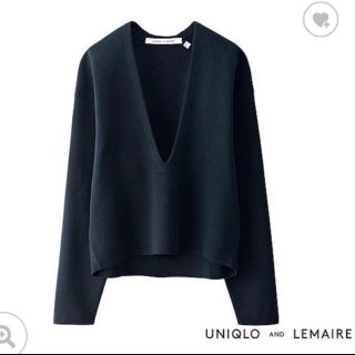 ユニクロ(UNIQLO)のUNIQLO×LEMAIRE♡ミラノリブVネックニット(ニット/セーター)