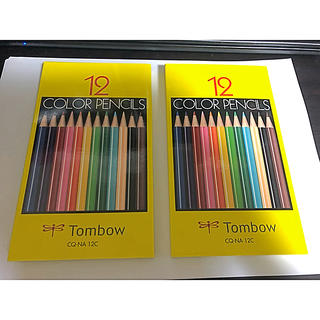 トンボエンピツ(トンボ鉛筆)のトンボ鉛筆 12色 カラーペンシル 色鉛筆 新品 2箱セット(色鉛筆)