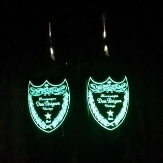 ドンペリニヨン(Dom Pérignon)の【空き瓶×2】ドン・ペリニヨン 光るラベル(置物)