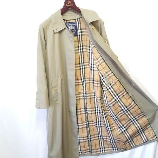 バーバリー(BURBERRY)の希少 イギリス製★old BURBERRY 裏地ノバチェック ステンカラーコート(トレンチコート)