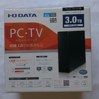 アイオーデータ(IODATA)のI-O DATA  テレビ.パソコン用外付けハードディスク3.0TB(PC周辺機器)