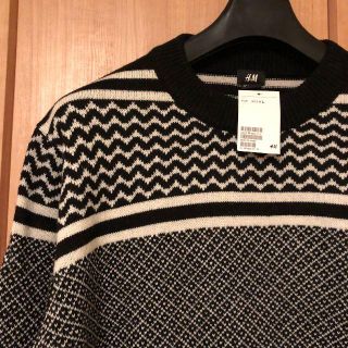 エイチアンドエム(H&M)の[新品] H&M | セーター | ブラック / ホワイトパターン | L(ニット/セーター)
